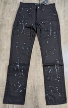 Young Rich And Famous NWT Youth Size 16 Black Paint Splattered Straight ... - £10.40 GBP