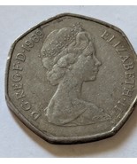 1969 UK Elizabeth II 2nd Portrait 50 New Pence Standard Circulation Coin - €8,50 EUR