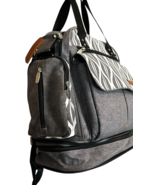 Lekebaby Diaper Bag Tote Backpack Sachel Diaper Messenger Grey Multi Poc... - $31.43