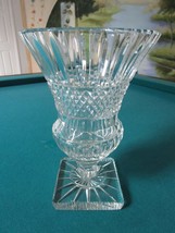 Pedestal Crystal Cut VASE Compatible with Diamond Cut Ribbed 9 1/2&quot; - $123.47
