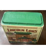Green Valley Lookout Lincoln Logs 81pc Wood Cabin Set Bear Dog -see Desc... - $38.16 CAD