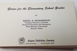 Games for Elementary School Grades Work Cards 1967 Hazel Richardson - $15.15