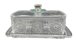 The Pioneer Woman Adeline Clear Kitchen Butter Dish Embossed Pressed Glass - £19.83 GBP