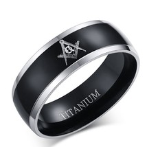 Masonic Stainless Steel and Titanium 8MM Ring (10) - $8.90