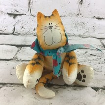 Tom Tom Kitty Cat Decorative Plush Orange Beanbag Stuffed Cartoon Country - £15.81 GBP