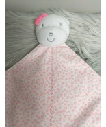 Carters Precious Firsts Lovey Bear Security Blanket Rattle Head Pink Whi... - £11.62 GBP