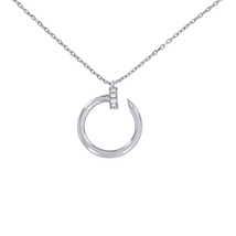 Cartier Juste Un Clou Diamond Nail White Gold Necklace - £2,528.51 GBP