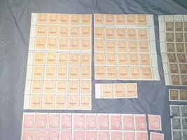 Paraguay Mint & Cancelled Stamp Blocks Lot Officials & Centimos Early Issues image 2