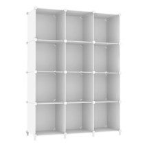 Cube Storage Organizer Modular Storage 12 Cube Bookshelf Diy Plastic Closet Clot - £52.91 GBP