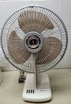 Vintage Sanyo 3 Speed Brown Oscillating Electric Fan Quiet CLEAN EF-12SP... - $1,323.52 MXN