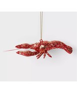 NWT WONDERSHOP 2024 Glittering GLASS LOBSTER Christmas Tree Ornament - $293.92 MXN