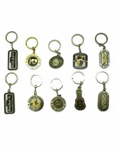 Silver and Gold Tone Mardi Gras New Orleans Keychain - £19.78 GBP
