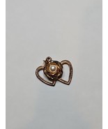 Vintage Dual Heart/Rose Gold Tone Pendant, 1&#39;&#39; - €8,51 EUR