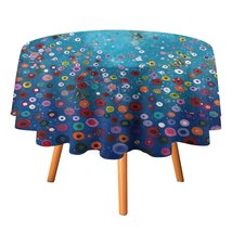 Watercolor Flowers Tablecloth Round Kitchen Dining for Table Cover Decor... - $15.99+