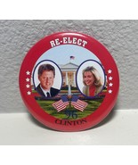 Bill Clinton Re-elect the president and First Lady political button 1.25” - €4,27 EUR