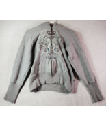 Raut Hoodie Girls Size XL Gray Knit Cotton Pocket Long Raglan Sleeve Ful... - $29.63