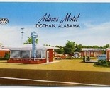 Adams Motel Postcard US 231 Dothan Alabama - $9.90