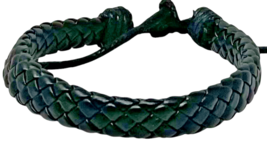 Men's Black Braided Leather Stainless Steel Bracelet Set Beaded Lobster Closure image 9