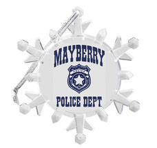 The Andy Griffith Show Mayberry Police Snowflake Holiday Christmas Tree Ornament - £12.99 GBP