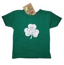 Screen Printed Distressed Shamrock Baby T-Shirt 6m 12m 18m 24m Irish Green Tee - £7.96 GBP+