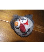 Handmade Googly Eye Frankenstein Like Stuffed Wood Ball Head for Hallowe... - £6.74 GBP