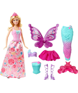 Barbie Doll Fantasy Dress-Up Set with Blonde Fashion Doll, Candy-Inspire... - $36.51