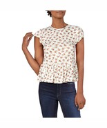 Gypsies &amp; Moondust Size XL Floral Peplum Top, Boho Cottagecore Ruffle Ca... - $194.28 MXN