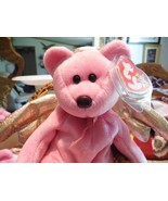 TY BEANIE BABY Fuschia HALO Il THE Angel Stuffed Bear (Hand Dyed) - $21.83 CAD