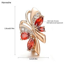 Hanreshe Stud Earring Hiphop Jewelry Small Red Green Blue Natural Zircon Crystal - £7.15 GBP