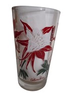 Vintage Glass Boscul Peanut Butter COLUMBINE Red White Backward 3 for Sc... - $12.40