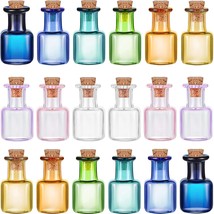 18 Pcs. Colored Tiny Glass Jars Spell Jars Mini Glass Bottles Mini Potion - £27.78 GBP