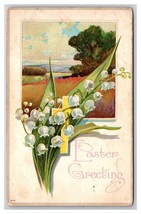 Easter Greeting Lily of the Valley Flowers Pasture Landscape UNP DB Postcard R30 - $5.31