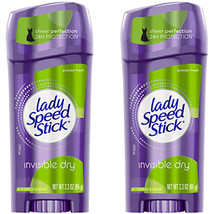 2-New Lady Speed Stick Invisible Dry Deodorant Powder Fresh for Women - 2.3 oz - £9.59 GBP