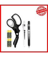Ergonomic Medical Scissors &amp; 2 LED Penlights -  First Aid Essentials - $24.78 CAD