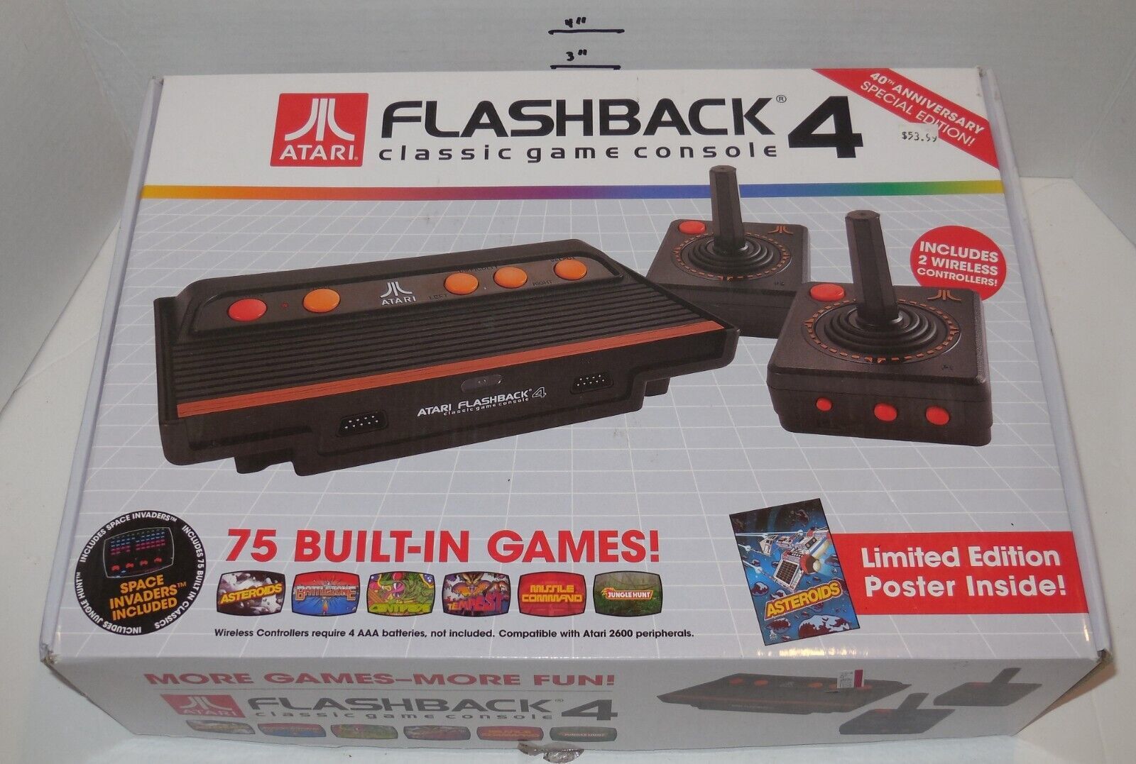 Atari Flashback 4 System Complete with box 75 pre loaded games - $49.25