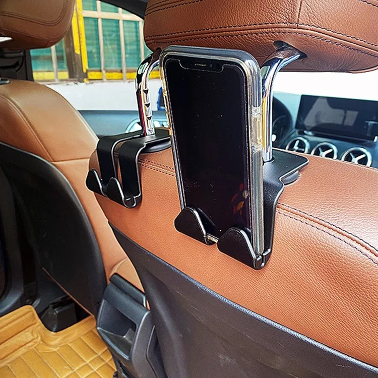Car Seat Back Storage Hooks - Universal Vehicle Headrest Hanger for Purse, Gro - £10.09 GBP