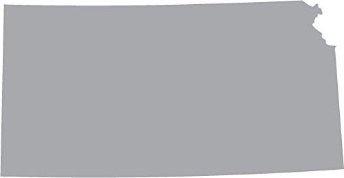 Picniva silver Kansas KS map removable Vinyl Wall Decal Home Dicor 3 inc... - $3.91