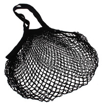 Sachi Cotton String Bag Long Handle - Black - £13.36 GBP