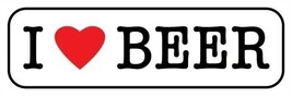 I LOVE BEER ~ 12x36 SLIM SIZE POSTER ~ Sign Liquor Alcohol Heart ~ NEW/R... - £6.72 GBP