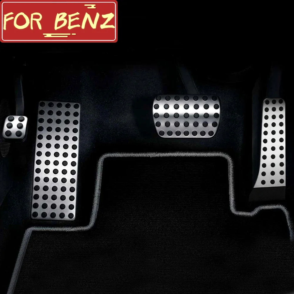 Stainless steel car pedals for mercedes benz c e s glk slk cls sl class w203 thumb200