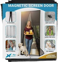 Flux Phenom Reinforced Magnetic Screen Door - Fits Doors up to 38 x 82 Inches - £36.36 GBP