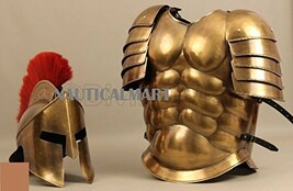 NauticalMart Medieval Muscle Armor Suit With Spartan Helmet Halloween Co... - $259.00