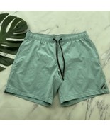 Mr Swim Mens Swim Trunks Shorts Size M Light Pastel Blue Lined Beach Solid - $36.54 CAD