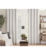 Eclipse Ambiance White Lattice Draft Stopper Grommet Panel Curtain 50x63... - $488.24 MXN