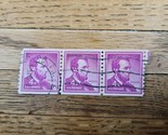 US Stamp Abraham Lincoln 4c Used Strip of 3 - $1.89