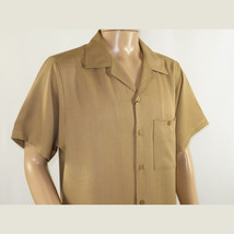 Men 2pc Walking Leisure Suit Short Sleeves By DREAMS 256-23 Solid Safari Tan image 5