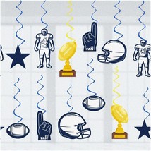 Touchdown Fiesta: 24-Piece Football Party Streamers - Helmets, Stars, Trophy - P - $32.66