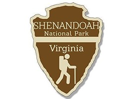 4&quot; shenandoah virginia national park arrowhead shaped bumper sticker decal - £13.62 GBP