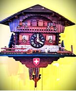 Bachmaier &amp; Klemmer Swiss Musical Chalet Cuckoo Clock Intact! - $325.71