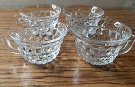 Fostoria American Clear Cubist 4 Tea Coffee Punch Cups MCM - $19.99